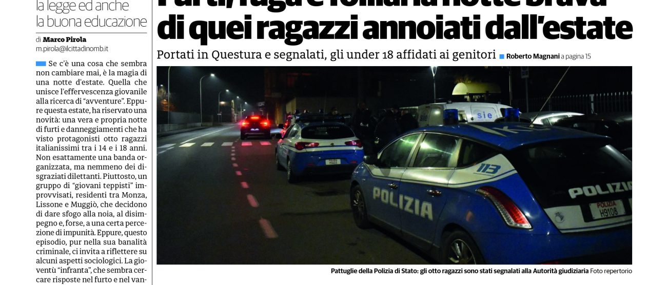 Prima pagina il Cittadino giovedì 23 luglio 2025