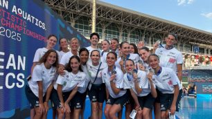 Seregno Nuoto artistico Italia con Cucco e Pollini - Atene 2025