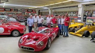 Scuderia del Portello: a sinistra Marco Cajani, presidente, con gli ospiti
