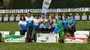 Tiro arco Monza squadra senior femm Camp. Italiana 2025 al centro