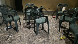 Villasanta vandali Villa Camperio - foto Polizia locale