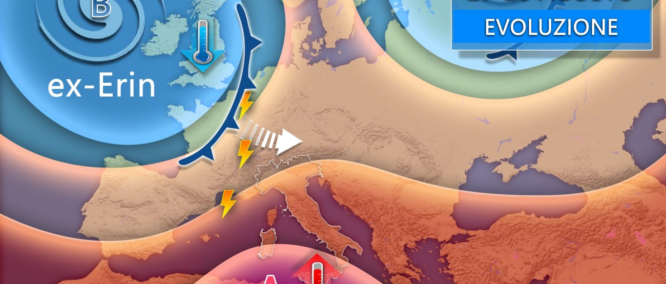 Meteo ex uragano Erin fine agosto 2025