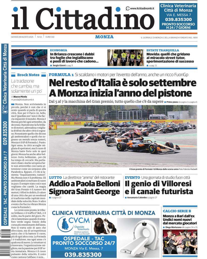 Il Cittadino prima pagina 28 agosto 2025