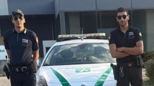 Gli agenti della polizia locale di Meda