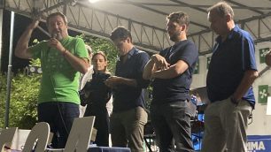 Politica Matteo Salvini alla festa provinciale della Lega 2025 a Brugherio - foto Bonalumi