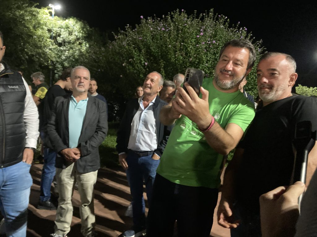 Politica Matteo Salvini alla festa provinciale della Lega 2025 a Brugherio - foto Bonalumi