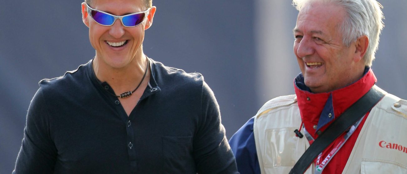 F1 Monza il fotografo Torchio con Michael Schumacher - foto Fabrizio Radaelli
