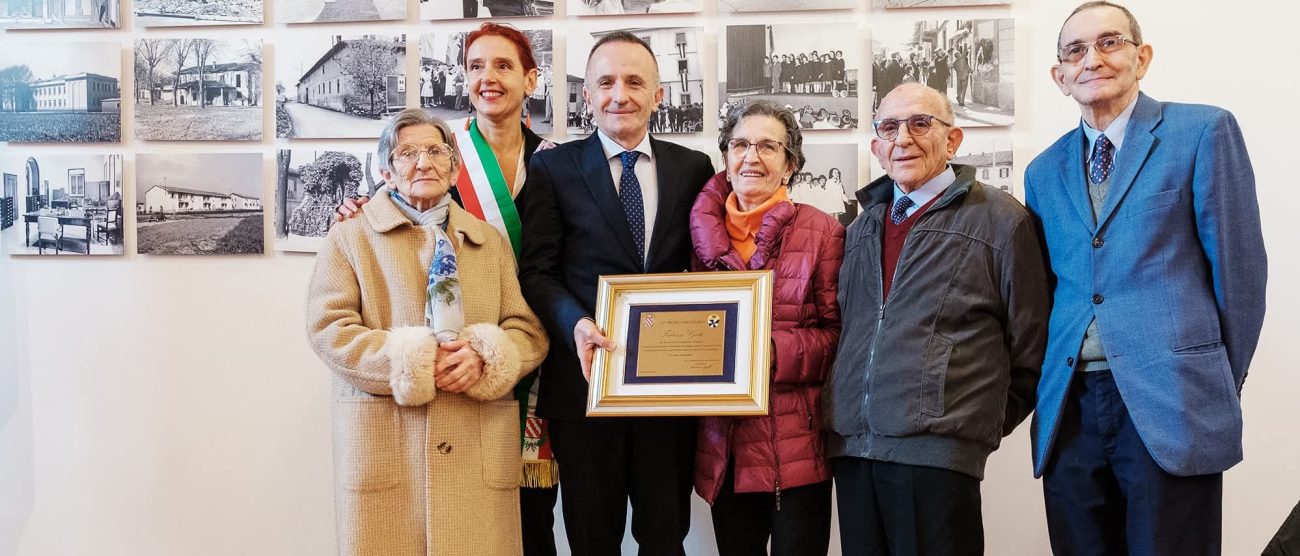 Albiate Giancarlo Gatti con il figlio Fabrizio, la moglie e la sindaca Gallo - foto per gentile concessione di Giorgio Faccioli