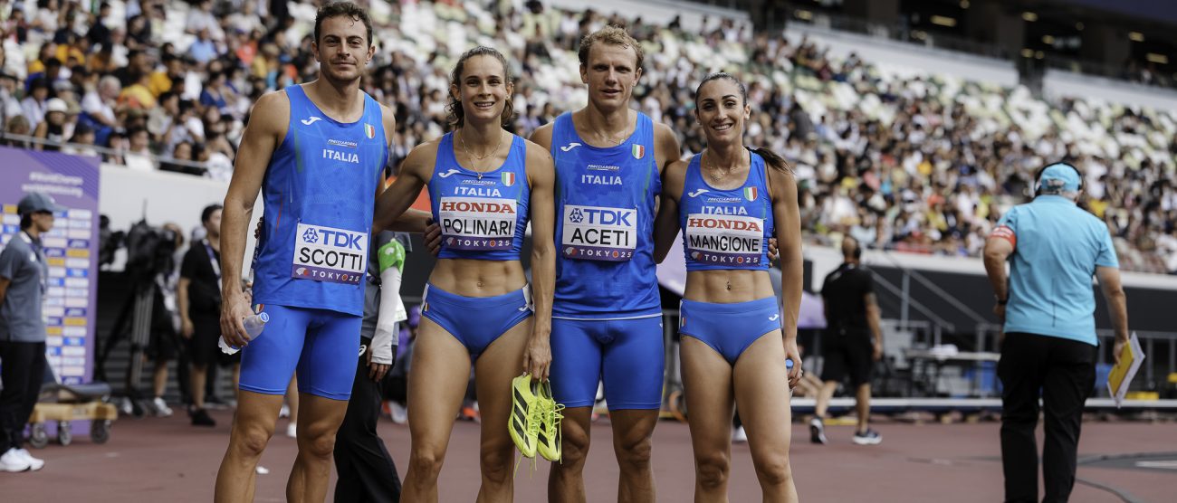 Atletica leggera 2025 staffetta 4x400 mista Aceti mondiali Tokyo