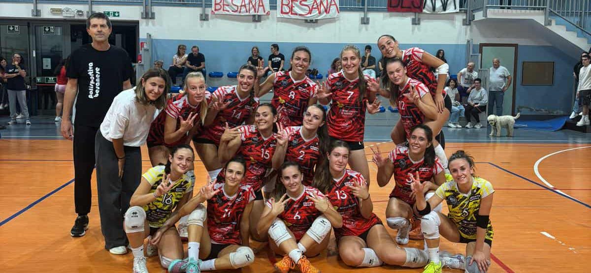 Polisportiva Besanese: Giorgia Cagliani al centro col numero 2 nell'ultima partita giocata il 17 settembre