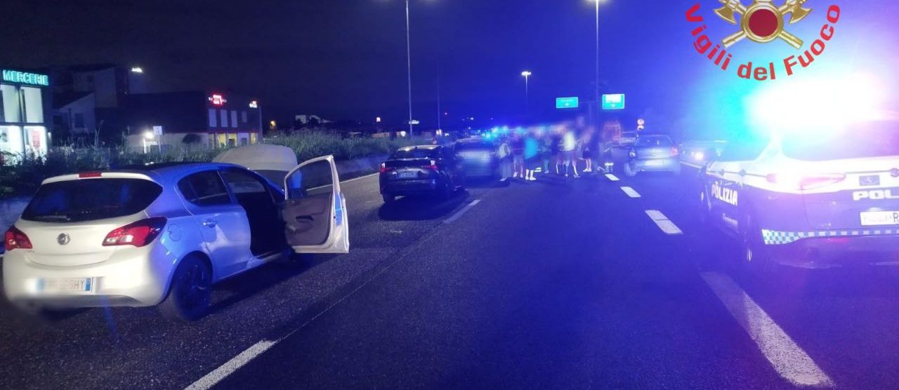 La scena dell'incidente in Valassina