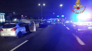 La scena dell'incidente in Valassina