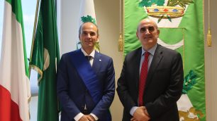 Il presidente della Provincia di Monza e Brianza Luca Santambrogio e il prefetto Enrico Roccatagliata