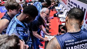 Blu Basket Bergamo time out - foto Blu Basket