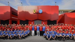 F1 Gp Italia 2025 Ferrari foto squadra - foto Fabio Vegetti