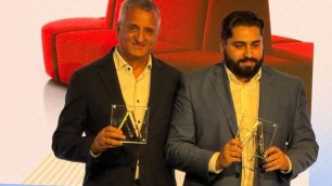 Nova Milanese Giorgio e Andrea Caimi ad Osaka ritirano il Compasso d'oro