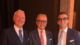 Da sinistra Marco, Claudio e Lorenzo Sadino de L'Aprochimide di Muggiò