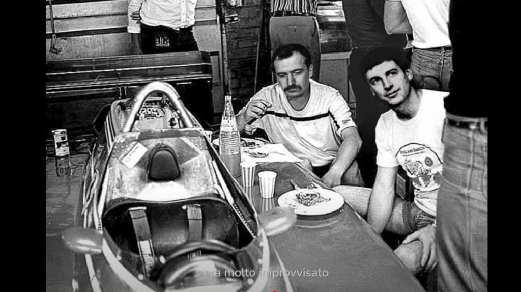 Una foto d'epoca con Pasticcino in Formula 1