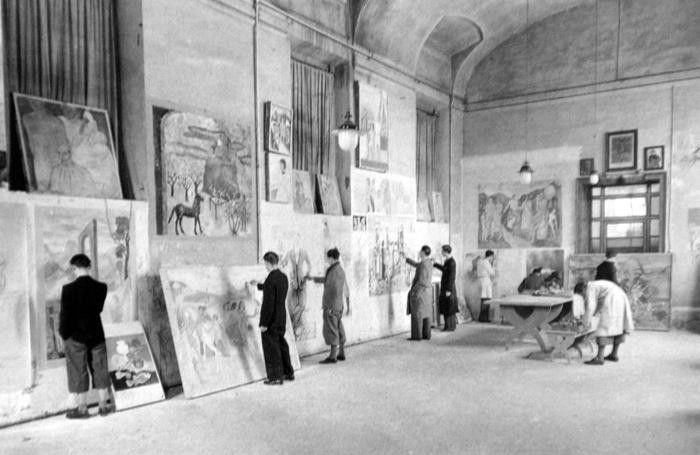 Monza foto storiche scuola Borsa lezione