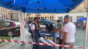 Lo stand della Polizia scientifica alla Festa dello Sport di Monza