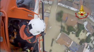 Vigli del fuoco Immagine da elisoccorso intervento a Meda 22 settembre