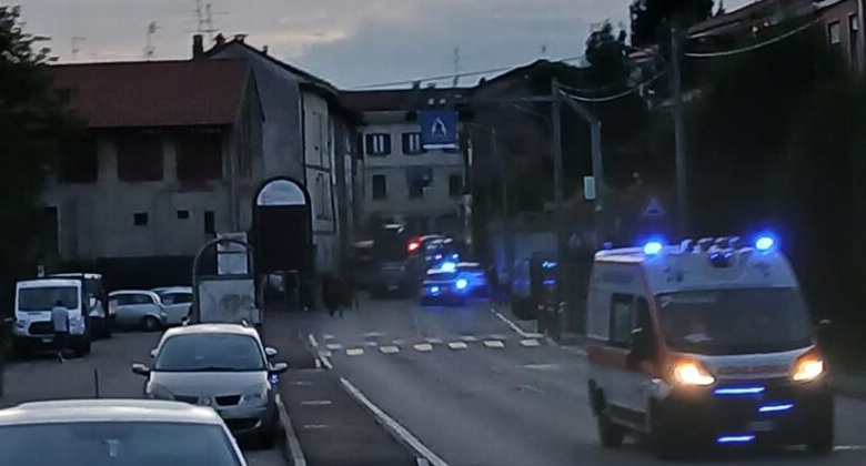 La scena dell'incidente mortale di Cogliate