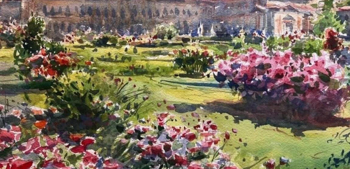 L'immagine guida della mostra di acquarelli
