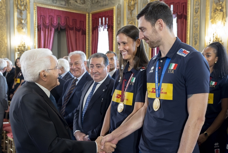 Pallavolo le nazionali al Quirinale Anna Danesi e Simone Anzani - foto Quirinale