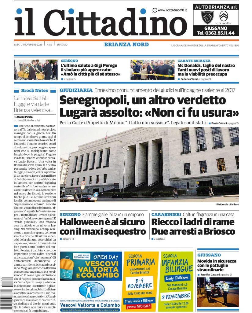 Il CittadinoMB PRIMA_Brianza Nord 1nov