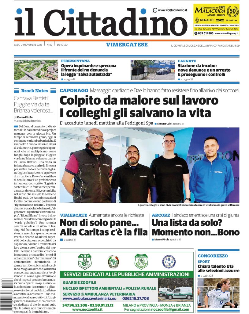Il CittadinoMB PRIMA_Vimercatese 1nov