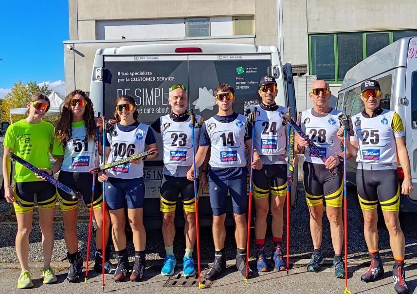 Lissone skiroll un gruppo di atleti a Valdobbiadene