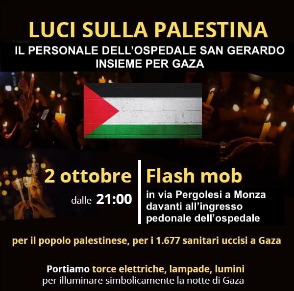 Luci Su Gaza Flash Mob a Monza