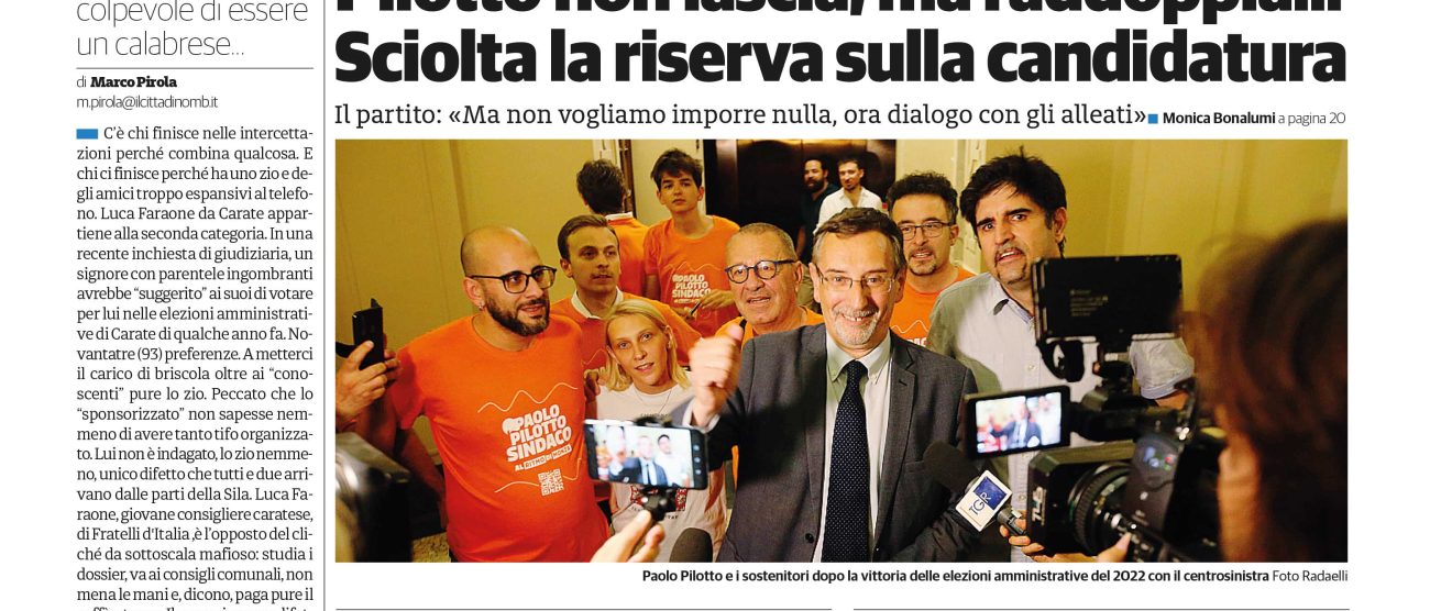 Prima pagina il Cittadino 23 ottobre 2025