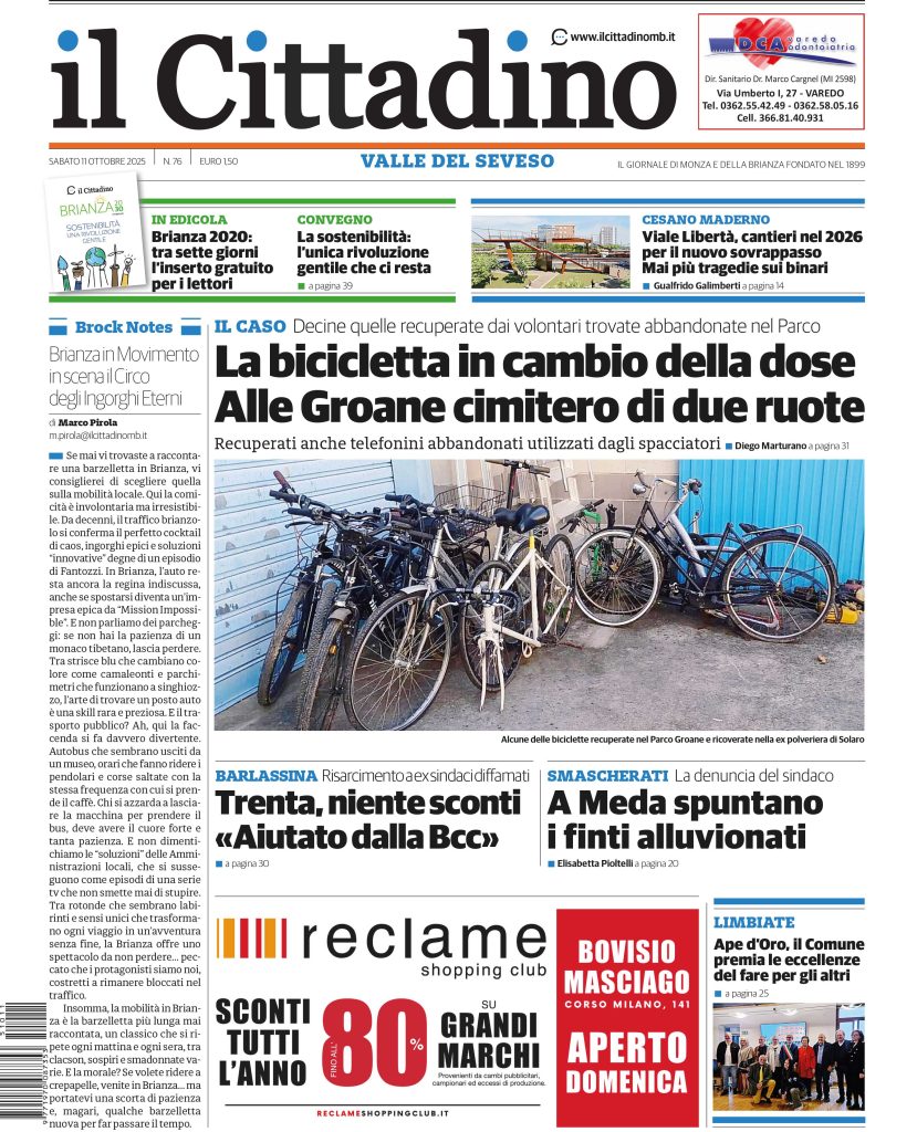 Il Cittadino prime pagine 11 ottobre 2025