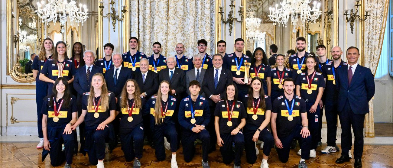 Pallavolo le nazionali al Quirinale - foto Quirinale
