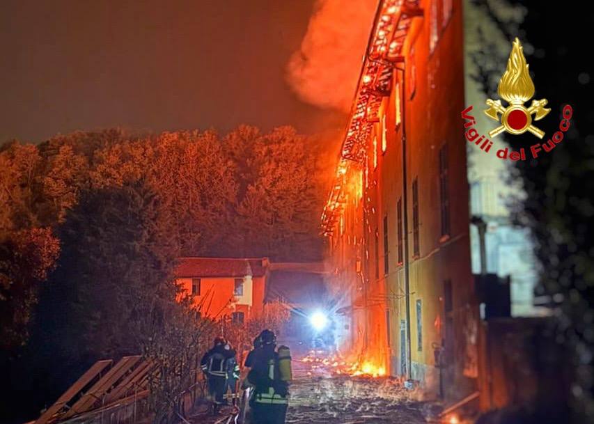 Vigili del fuoco incendio Monastero La Valletta