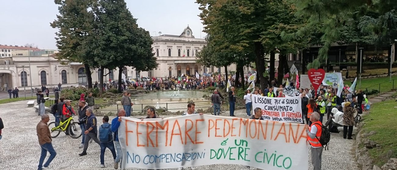 Il corteo per dire no a Pedemontana