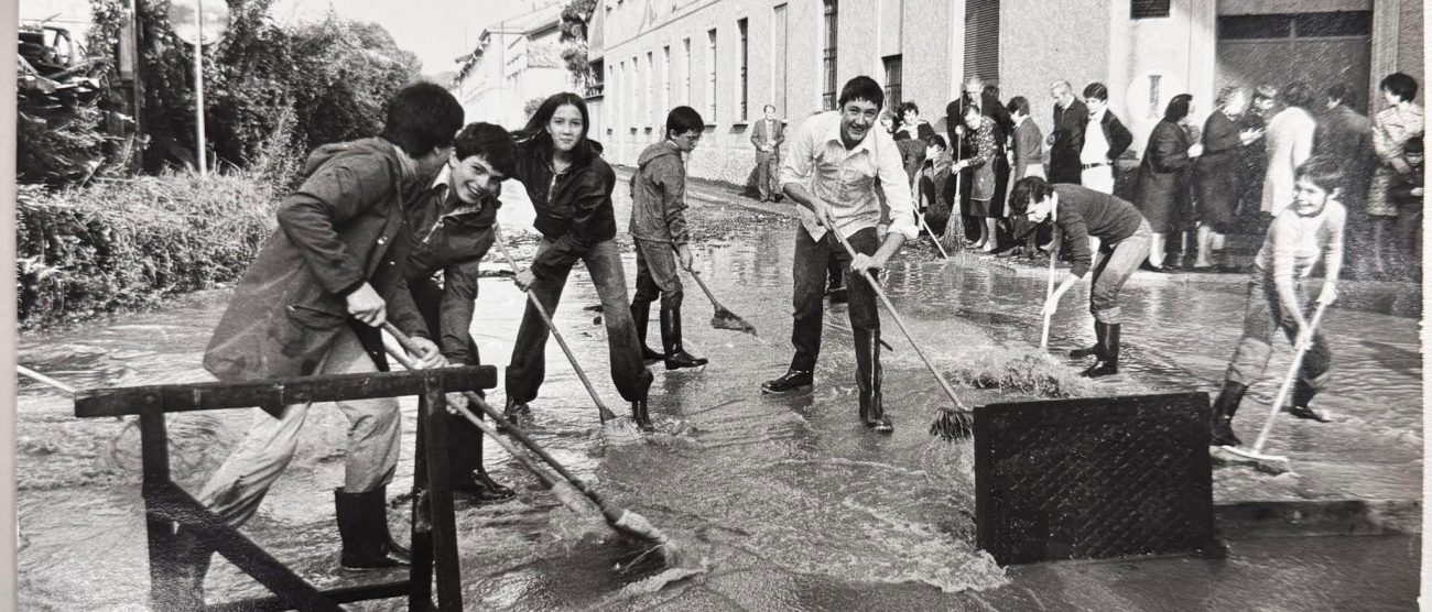 La foto della alluvione che interessò Meda negli anni Settanta