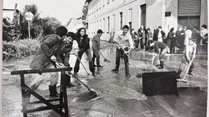 La foto della alluvione che interessò Meda negli anni Settanta