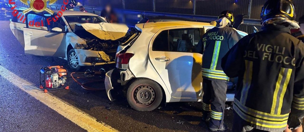 La scena dell'incidente sulla A36