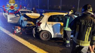La scena dell'incidente sulla A36