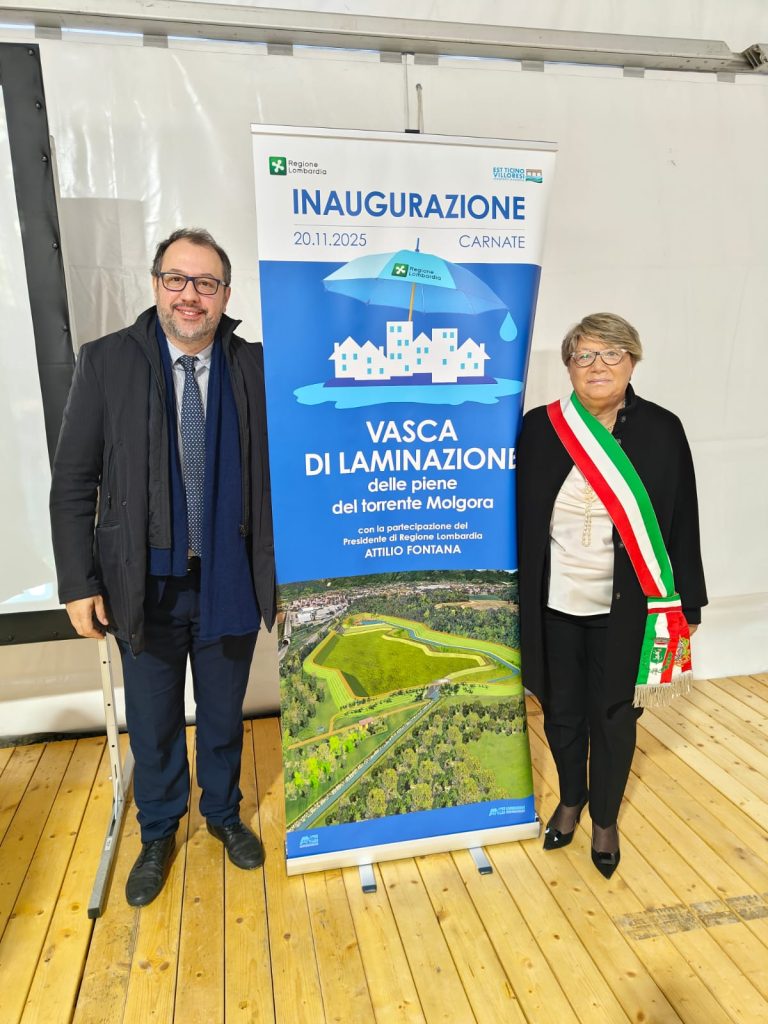 Carnate vasca laminazione Molgora assessore Comazzi e sindaco Maggolini
