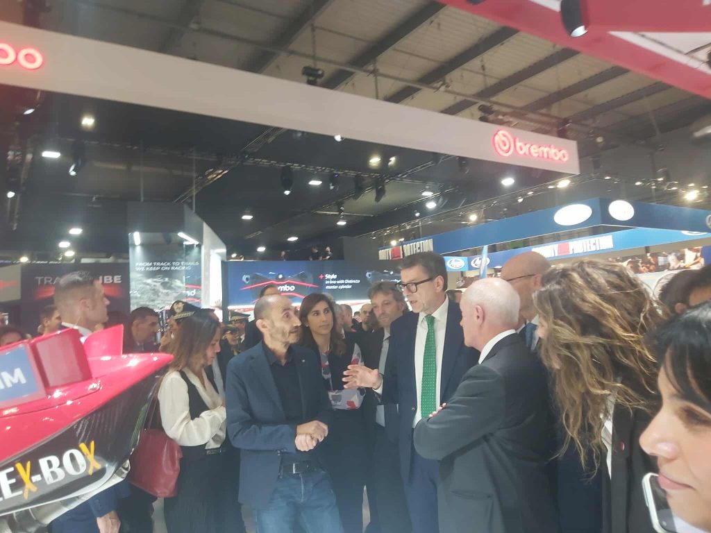 Eicma 82 inaugurazione ministro Giancarlo Giorgetti