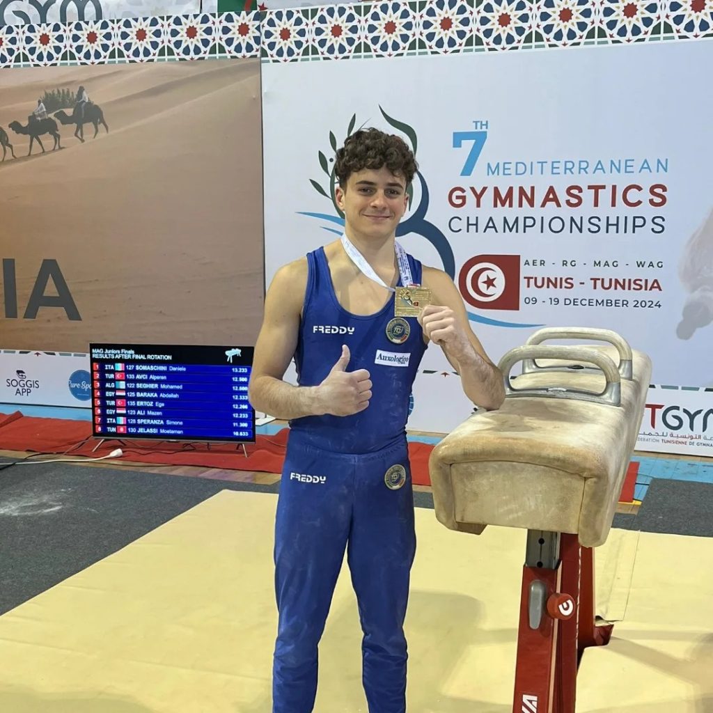 Ginnastica Sampietrina Somaschini Daniele gara internazionale a Tunisi