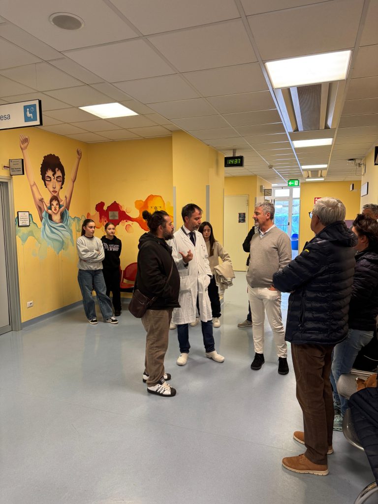Ospedale di Desio Murales artista Sonda Ps ostetrico e sala parto