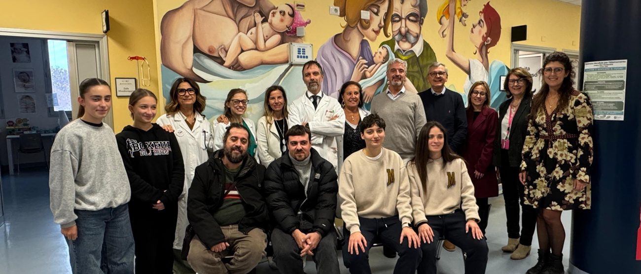 Ospedale di Desio Murales artista Sonda Ps ostetrico e sala parto foto di Gruppo