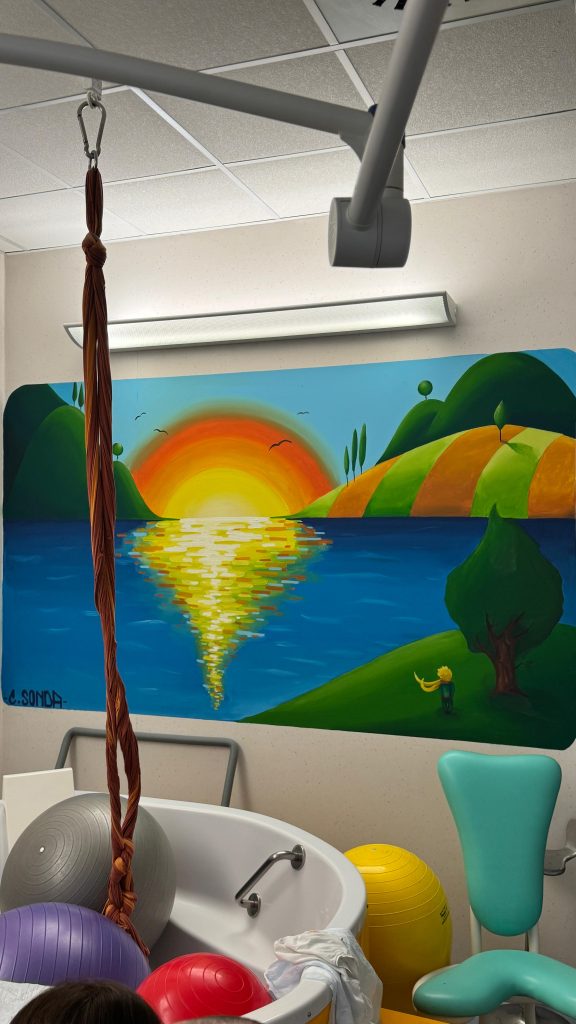 Ospedale di Desio Murales artista Sonda sala parto