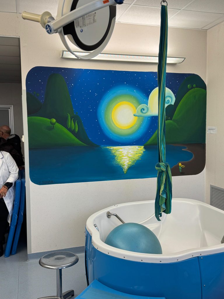 Ospedale di Desio Murales artista Sonda sala parto