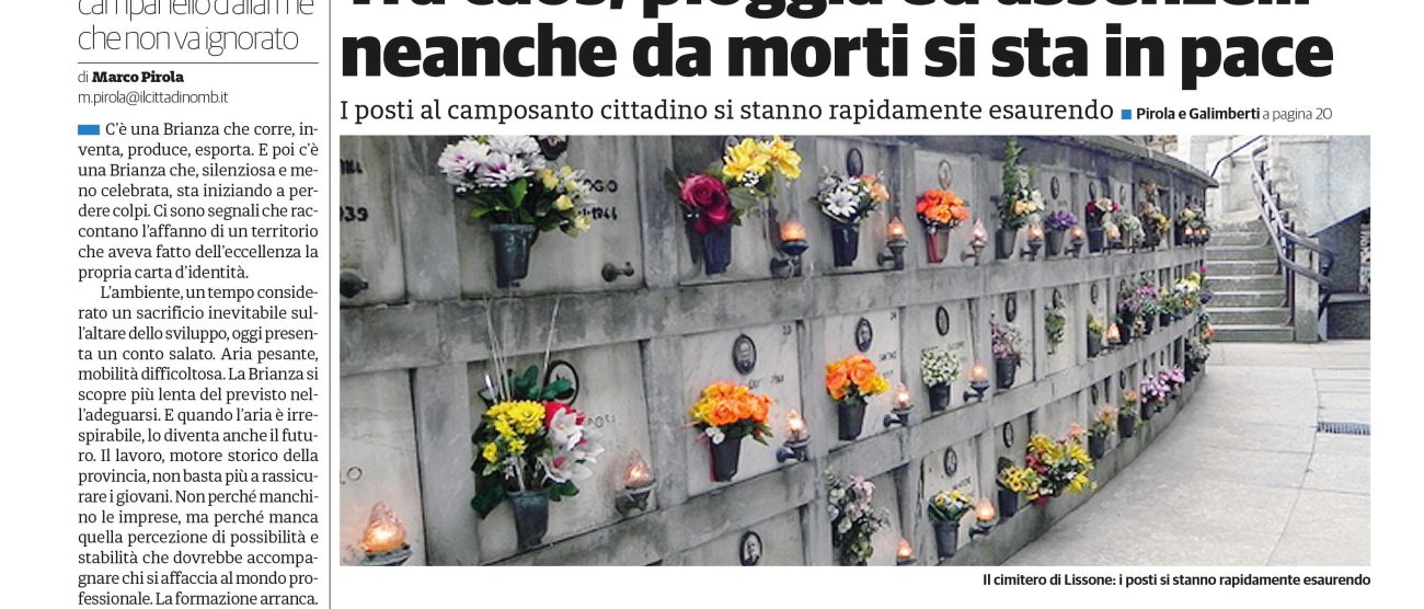 Il Cittadino 2025 prime pagine 22 novembre