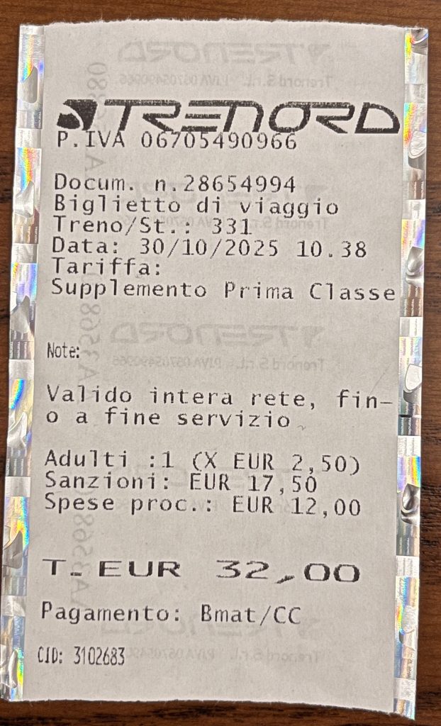 Misisnto studente pendolare ricevuta sanzione Malpensa Express